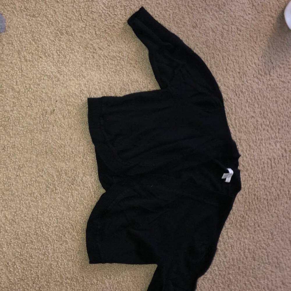 Cardigan crop sweater medium elbow length